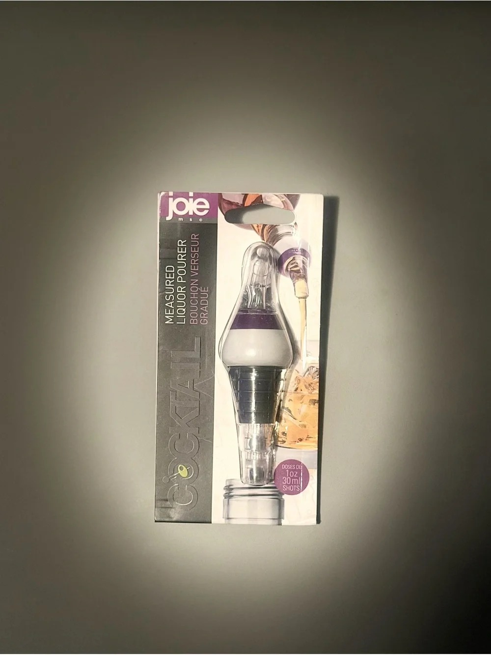 Joie Purple and Black Measured Liquor Pourer